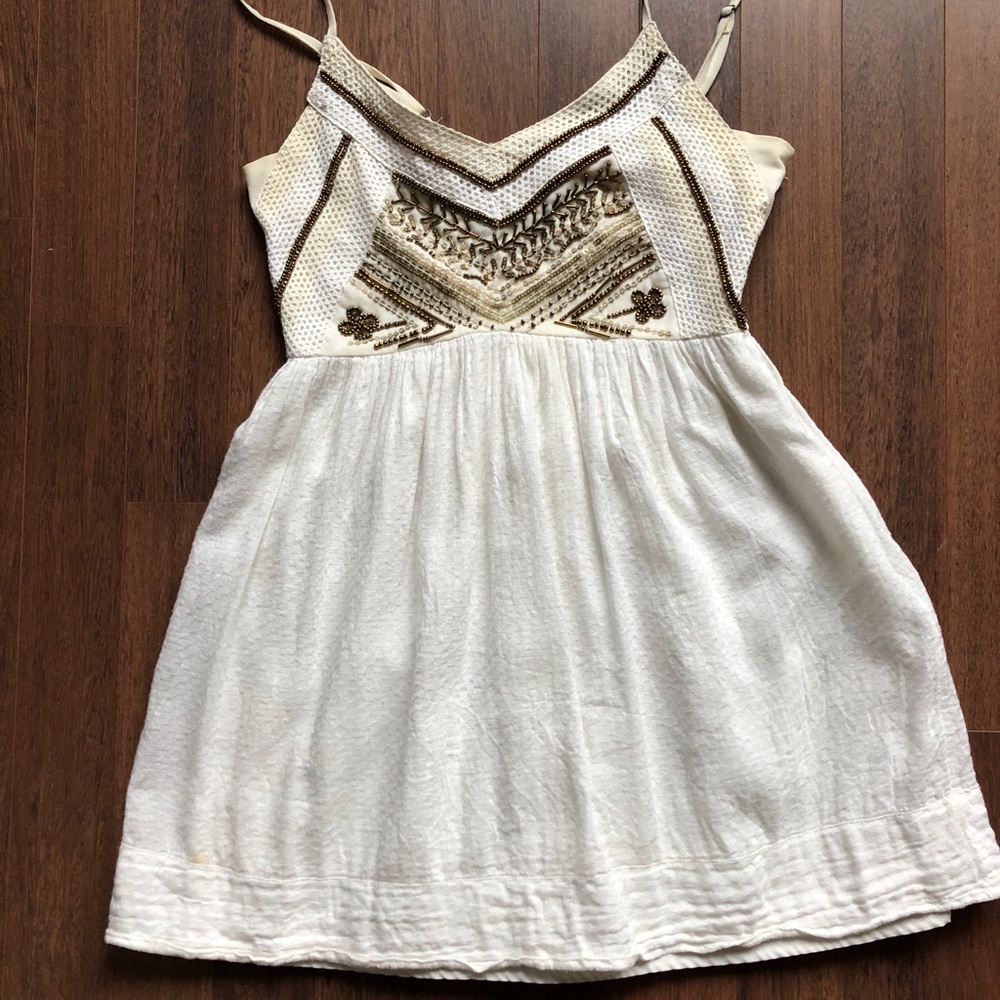 Beaded White Sun Dress